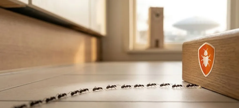 mieren achtermekaarlopend naar een gaatje