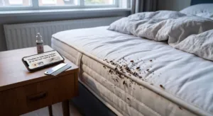 foto van vlooien in een bed